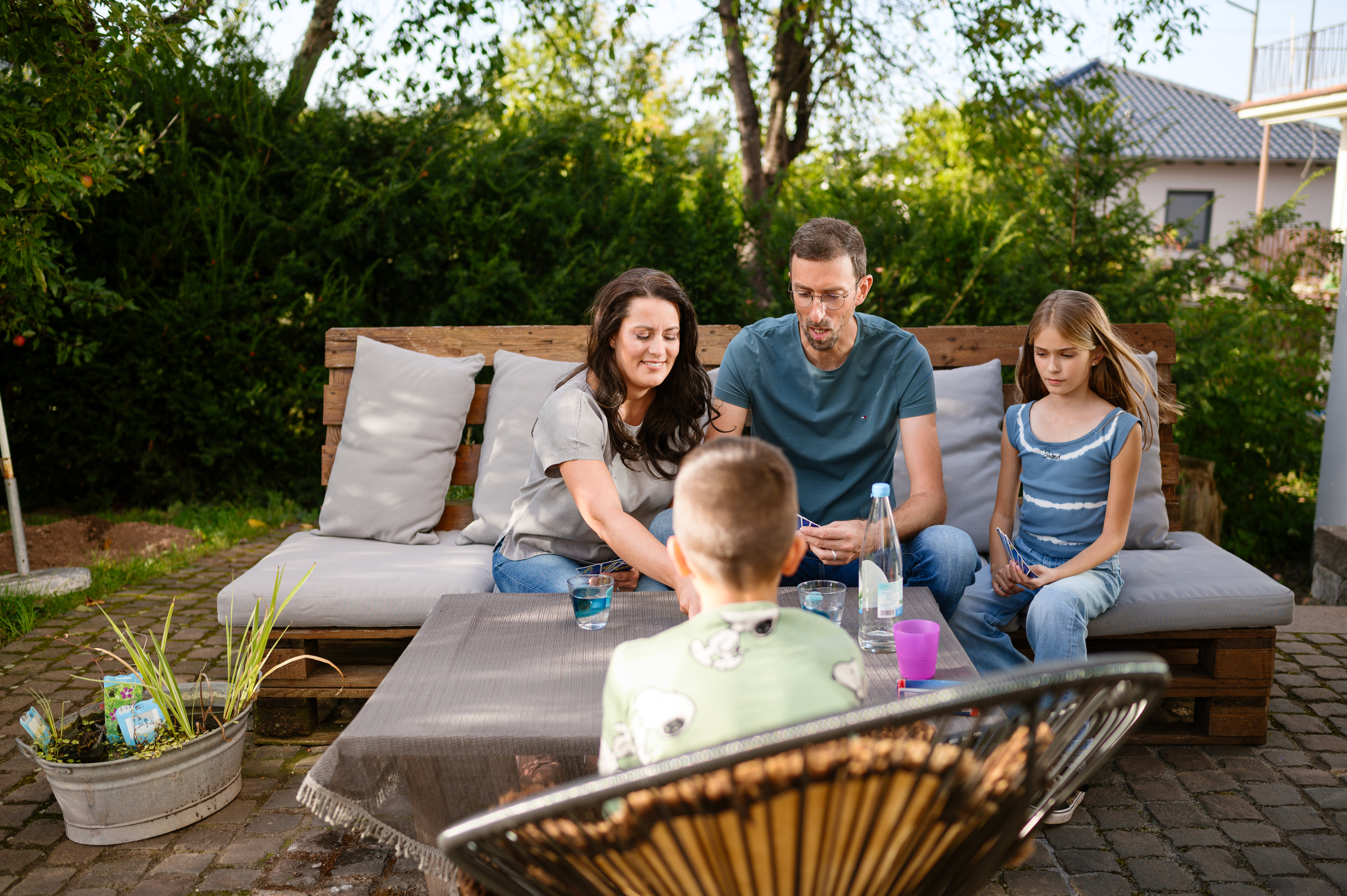Carolin Lehberger mit ihrer Familie